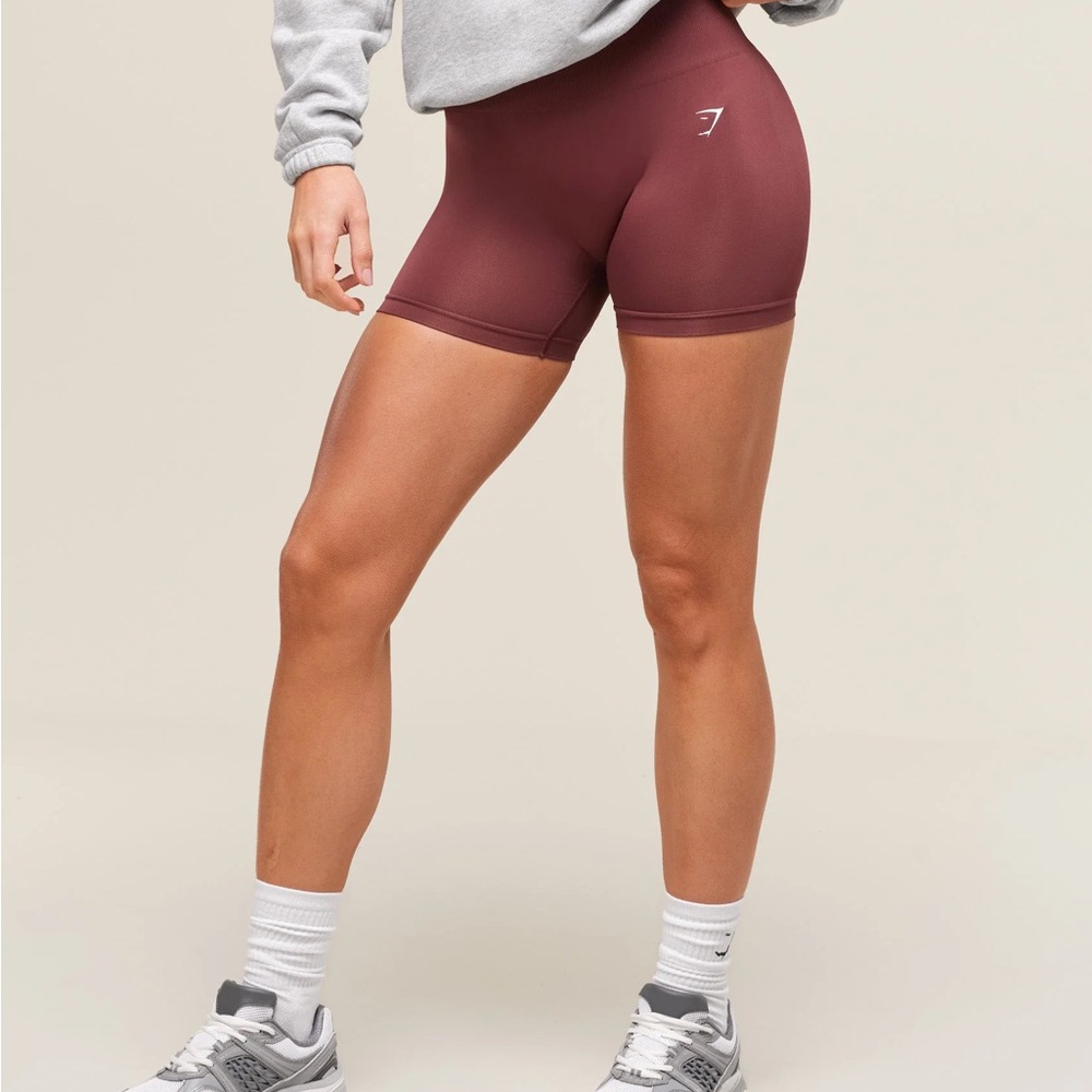Gymshark Everyday Seamless Shorts Burgundy Brown